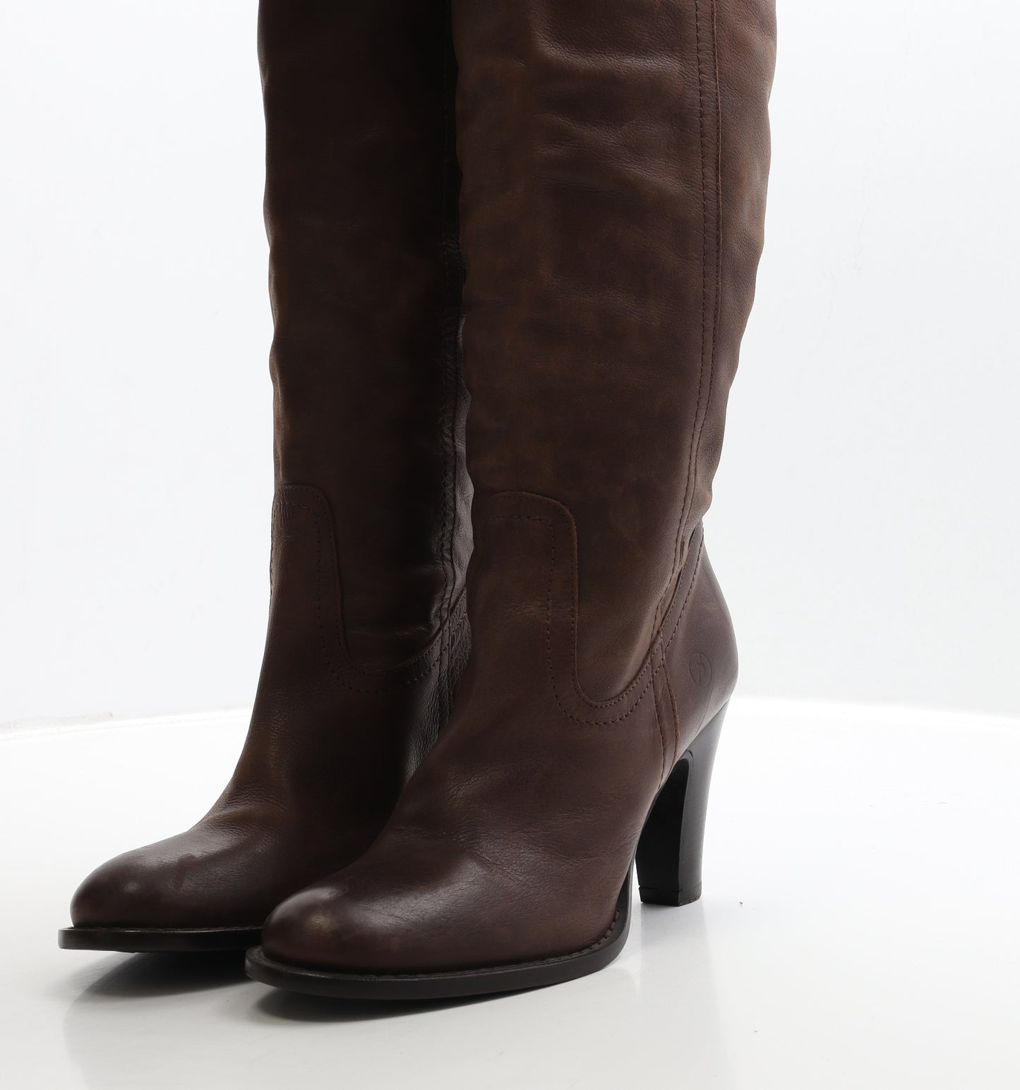 Bronx Womens Brown Leather Bootie Boot UK 6 39