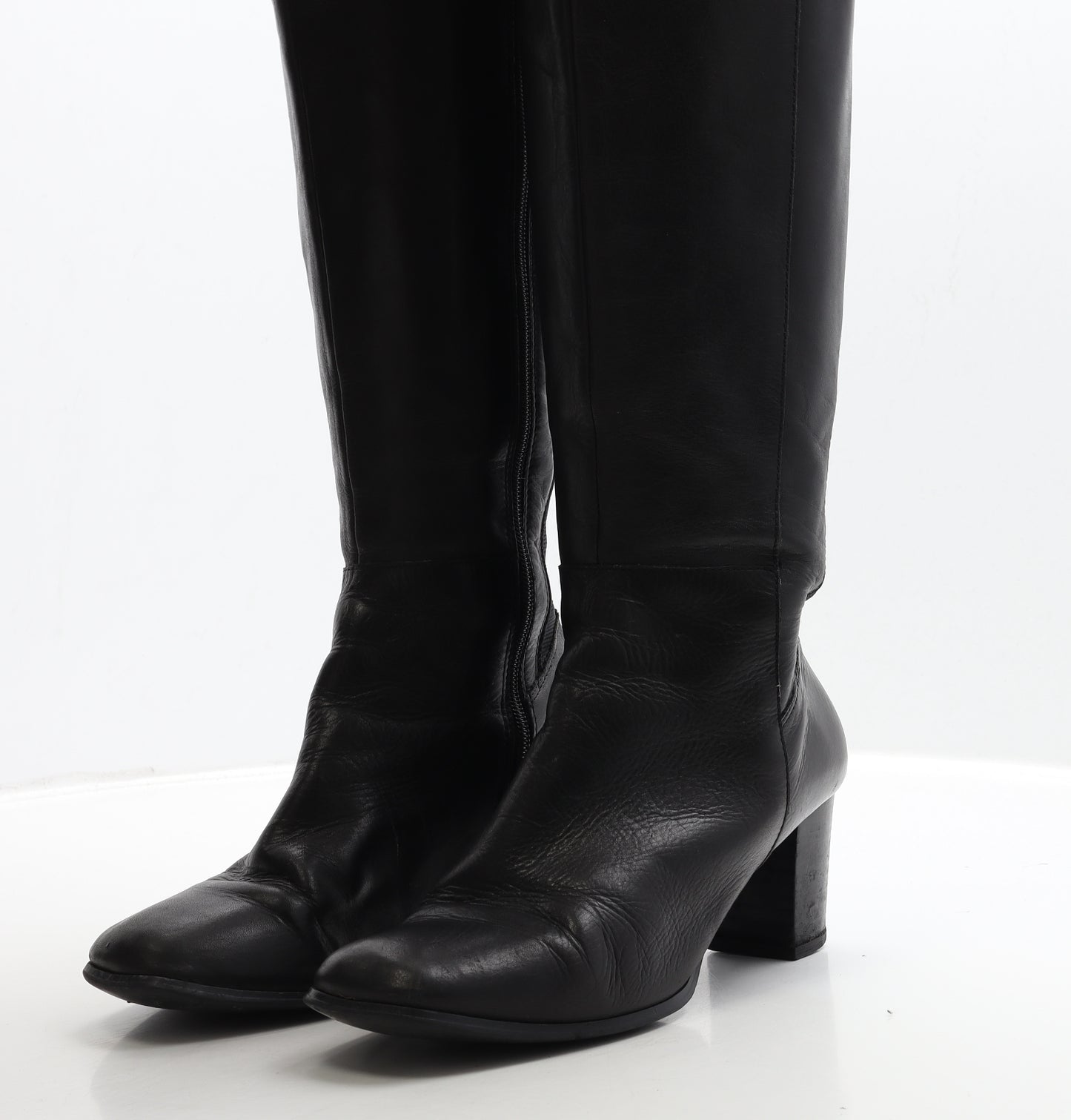 Debenhams Womens Black Leather Bootie Boot UK 6 39