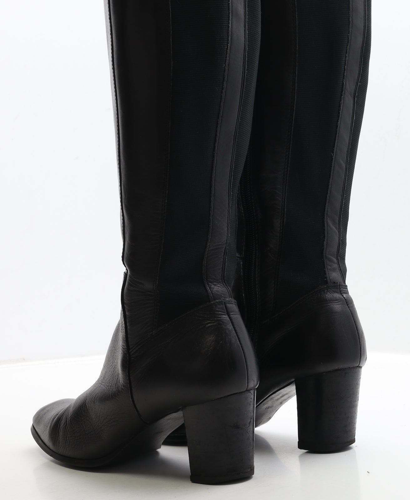 Debenhams Womens Black Leather Bootie Boot UK 6 39