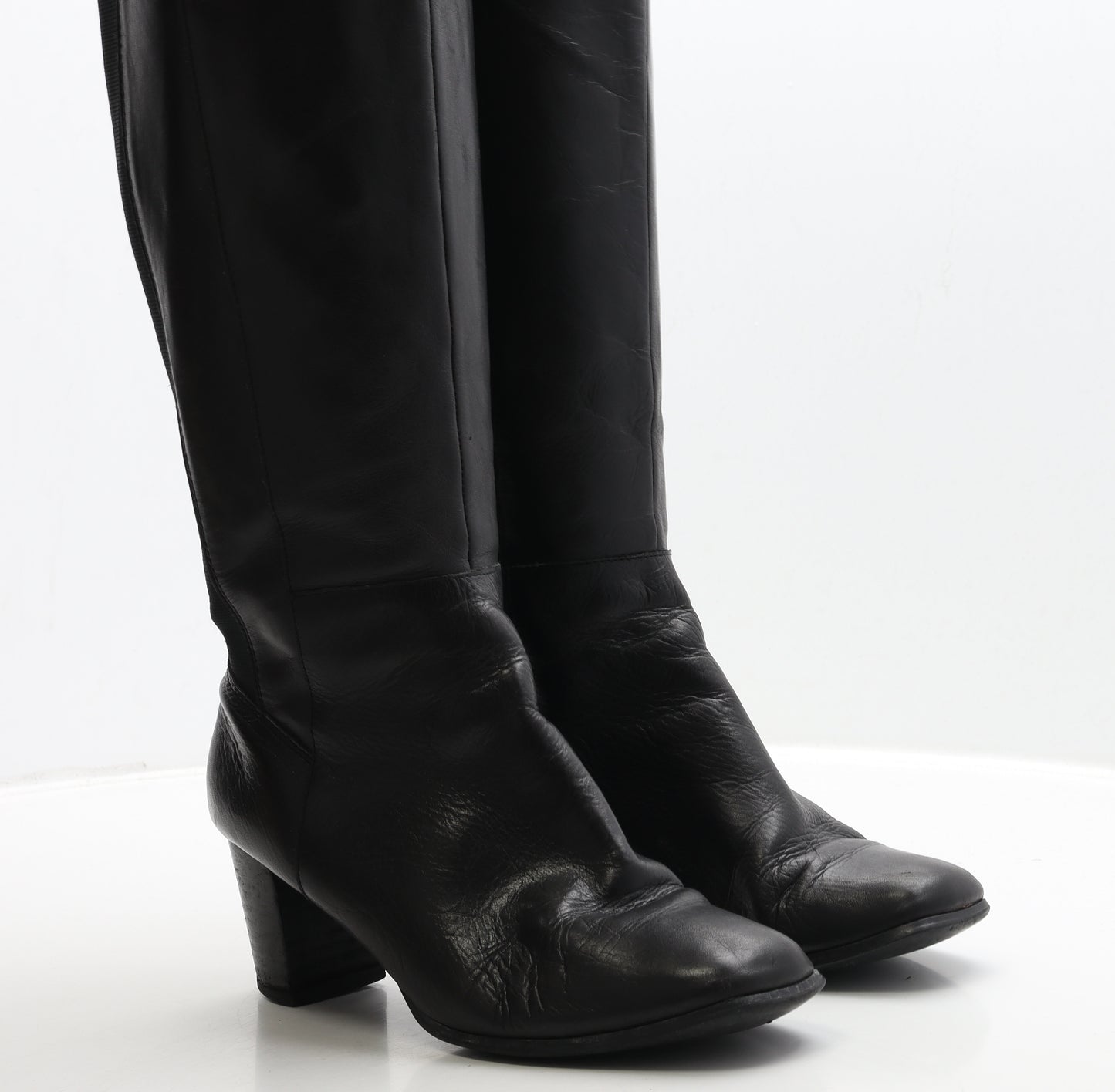 Debenhams Womens Black Leather Bootie Boot UK 6 39