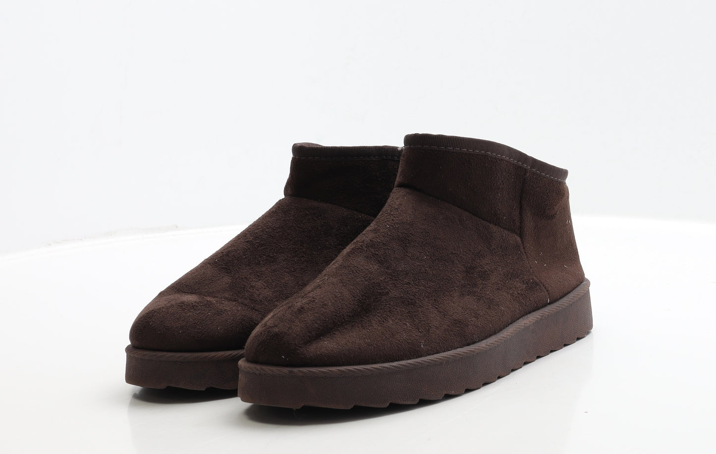 Preworn Womens Brown Suede Shearling Style Boot UK 7 40