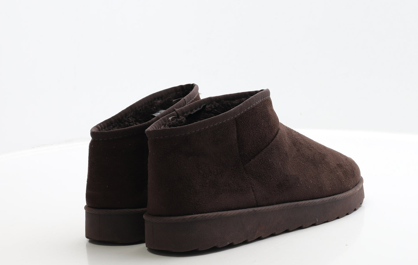 Preworn Womens Brown Suede Shearling Style Boot UK 7 40