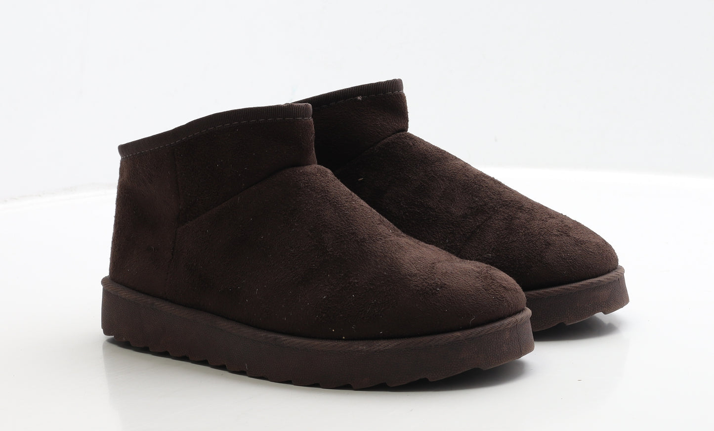 Preworn Womens Brown Suede Shearling Style Boot UK 7 40