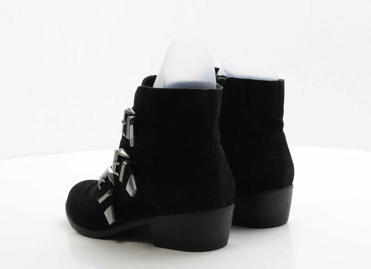Topshop Womens Black Suede Biker Boot UK 6 39
