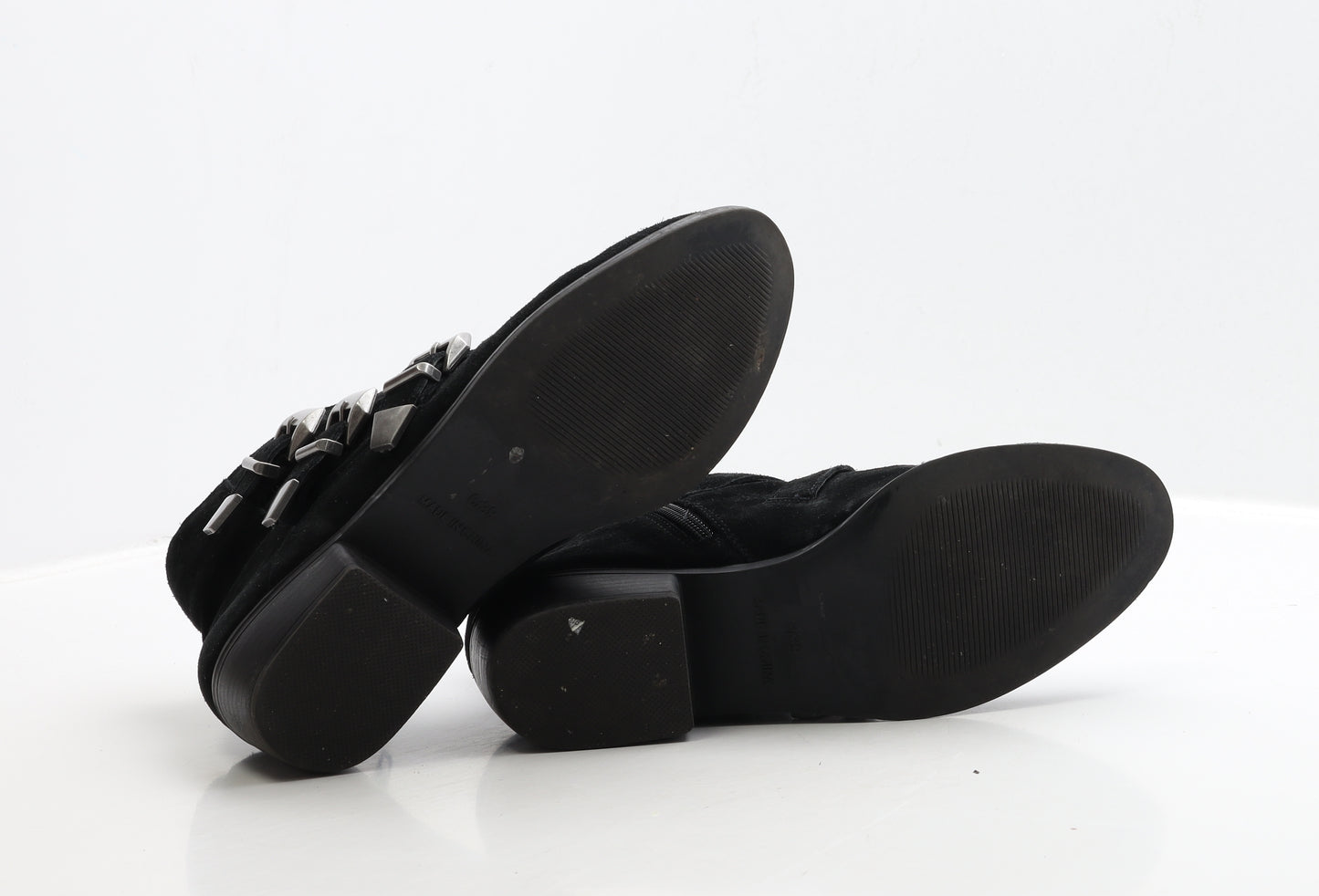 Topshop Womens Black Suede Biker Boot UK 6 39