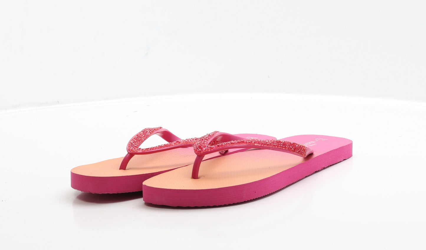 Dunnes Stores Womens Pink Rubber Thong Sandal UK 7 40 - Size 7-8
