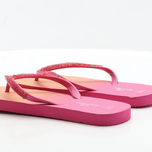 Dunnes Stores Womens Pink Rubber Thong Sandal UK 7 40 - Size 7-8