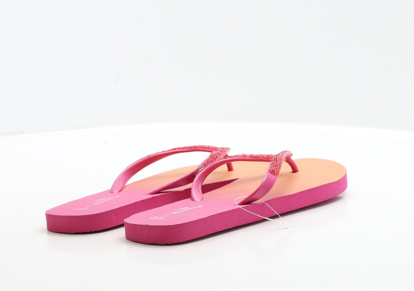 Dunnes Stores Womens Pink Rubber Thong Sandal UK 7 40 - Size 7-8