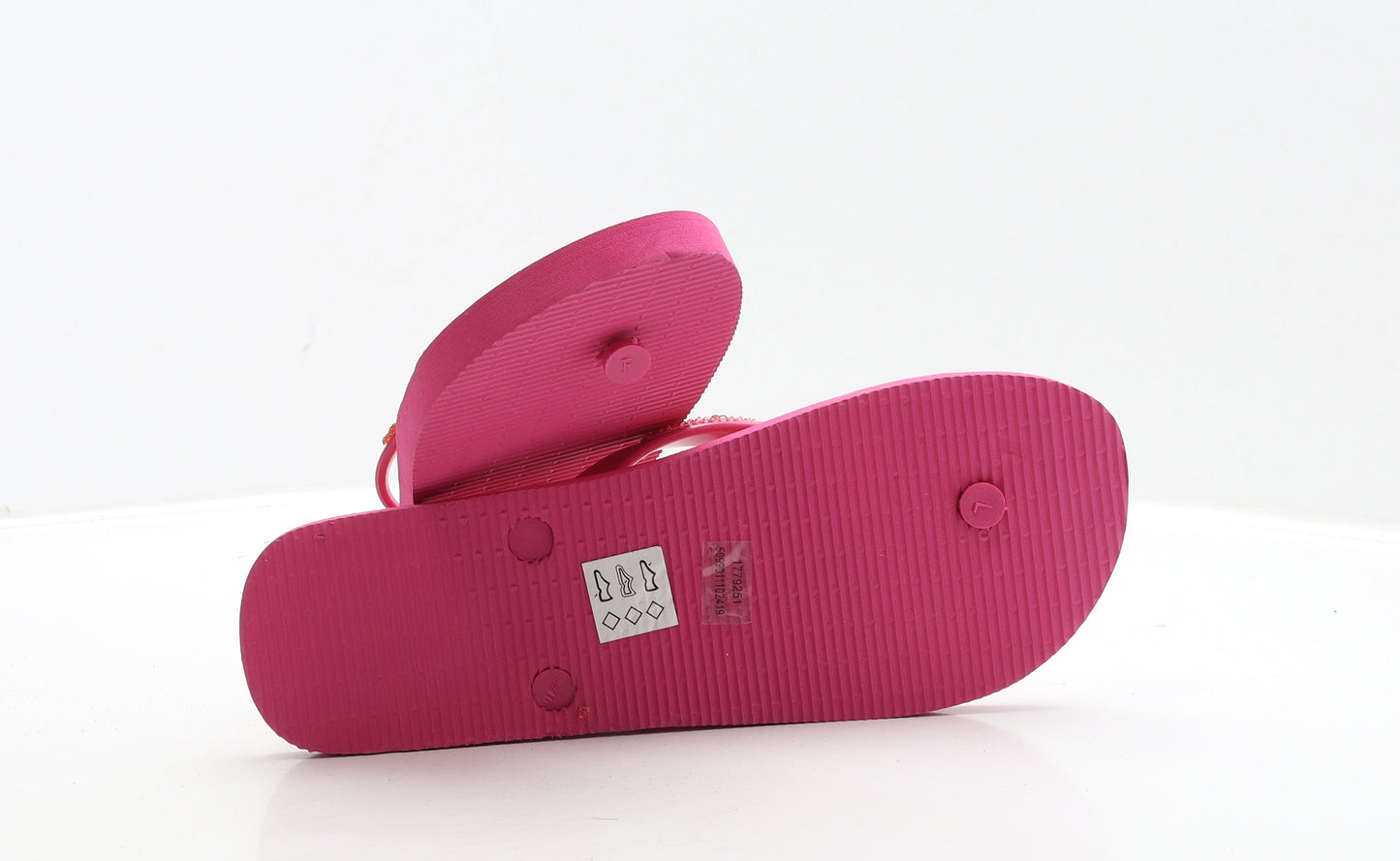 Dunnes Stores Womens Pink Rubber Thong Sandal UK 7 40 - Size 7-8