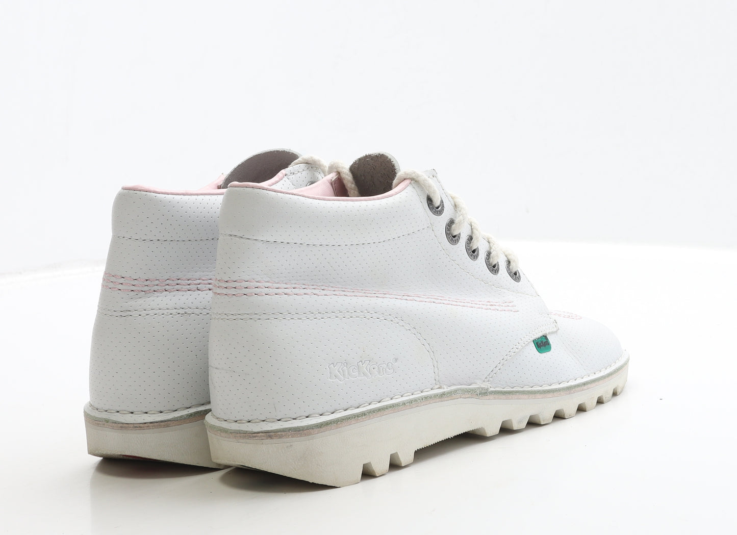 Kickers Womens White Leather Bootie Boot UK 7 40