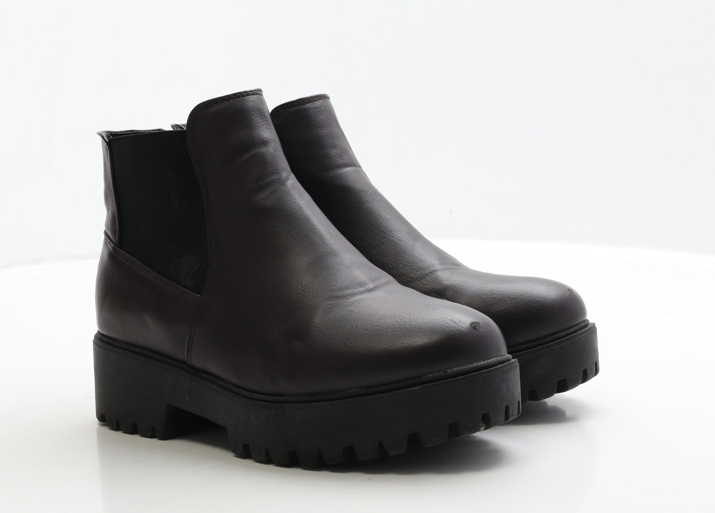 New Look Womens Red Leather Chelsea Boot UK 6 39