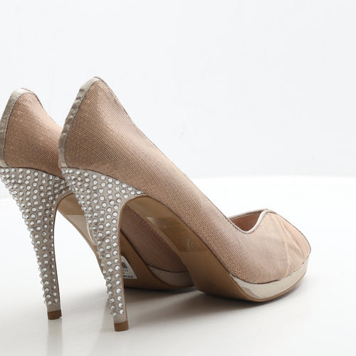 Primark Womens Beige Polyester Court Heel UK 7 40