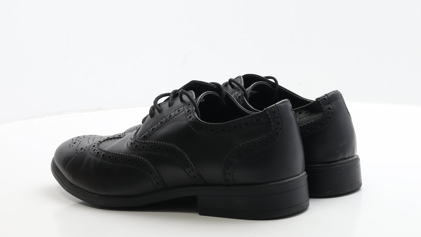 Marks and Spencer Mens Black Leather Brogue Dress UK 9 43