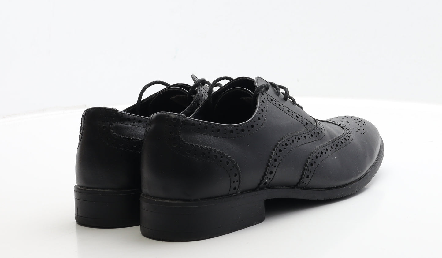 Marks and Spencer Mens Black Leather Brogue Dress UK 9 43