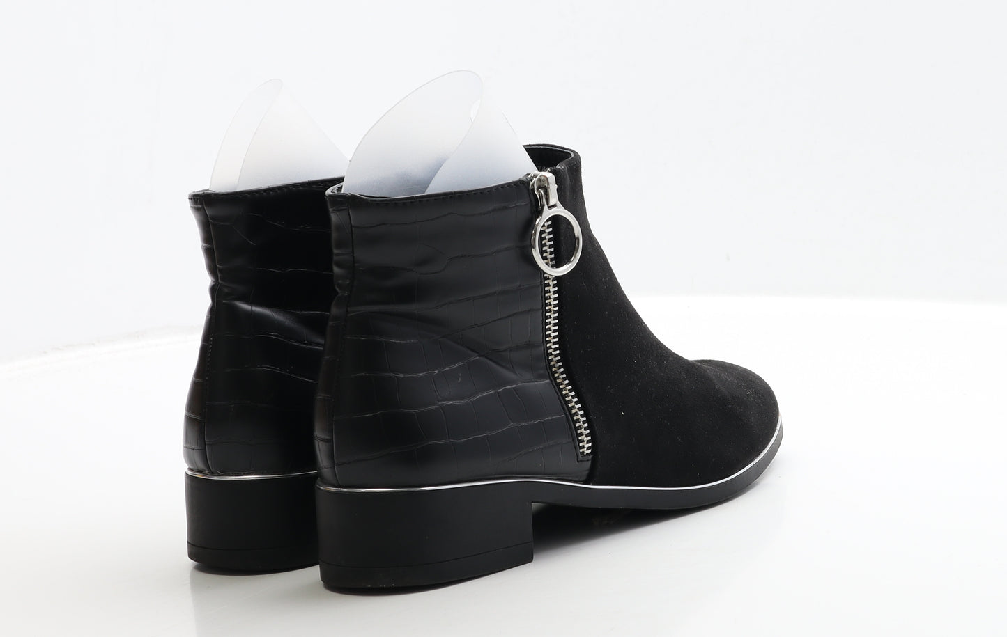 Primark Womens Black Suede Bootie Boot UK 6 39