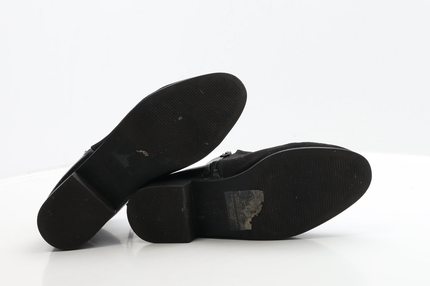 Primark Womens Black Suede Bootie Boot UK 6 39