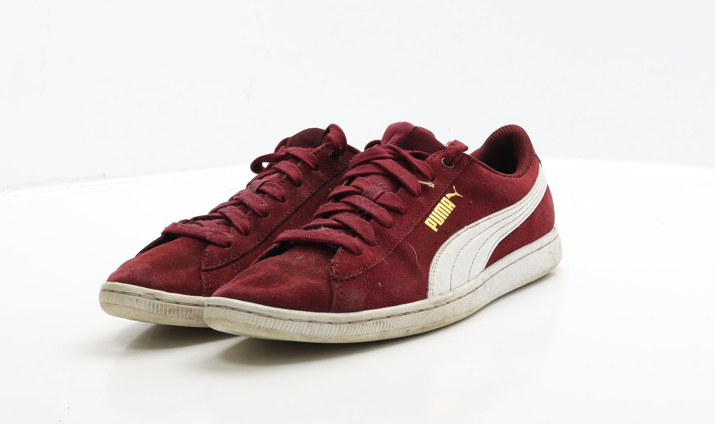 PUMA Mens Red Suede Trainer UK 7 40.5