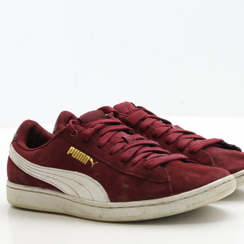 PUMA Mens Red Suede Trainer UK 7 40.5