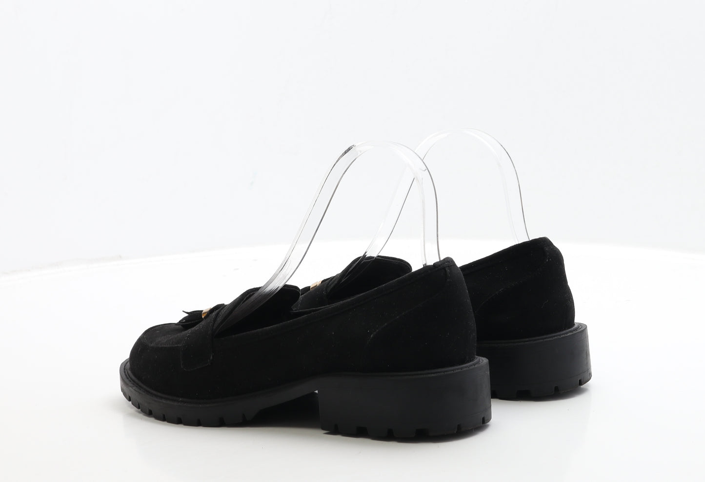 Primark Womens Black Suede Loafer Casual UK 7 40