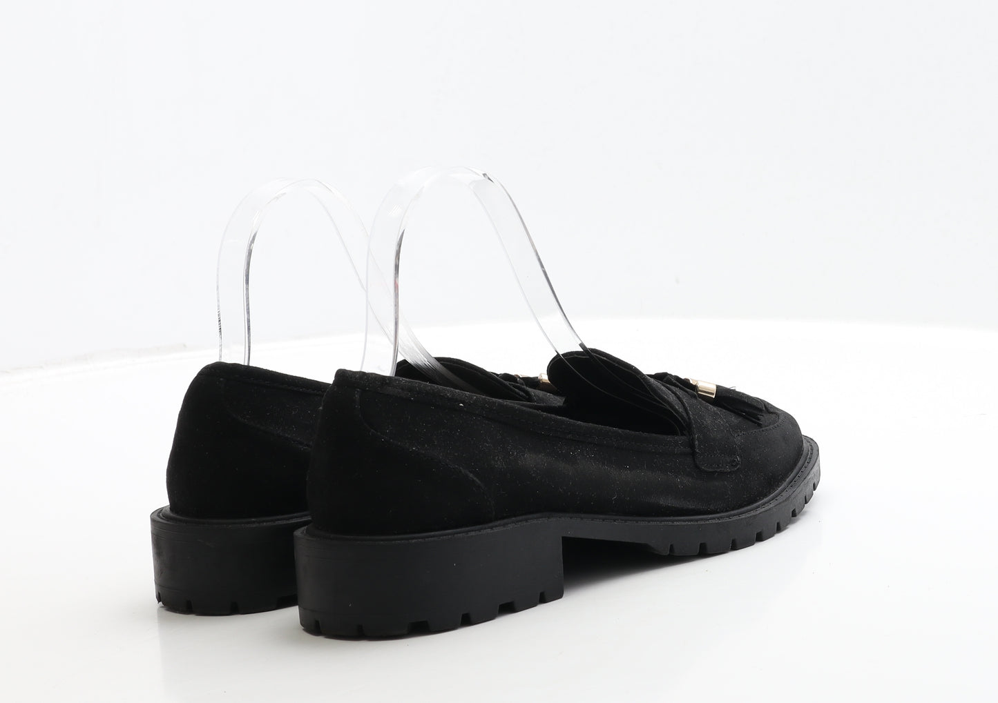 Primark Womens Black Suede Loafer Casual UK 7 40