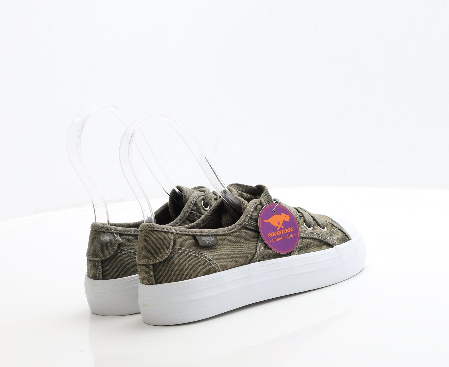 Rocket Dog Womens Green Fabric Trainer UK 4 37