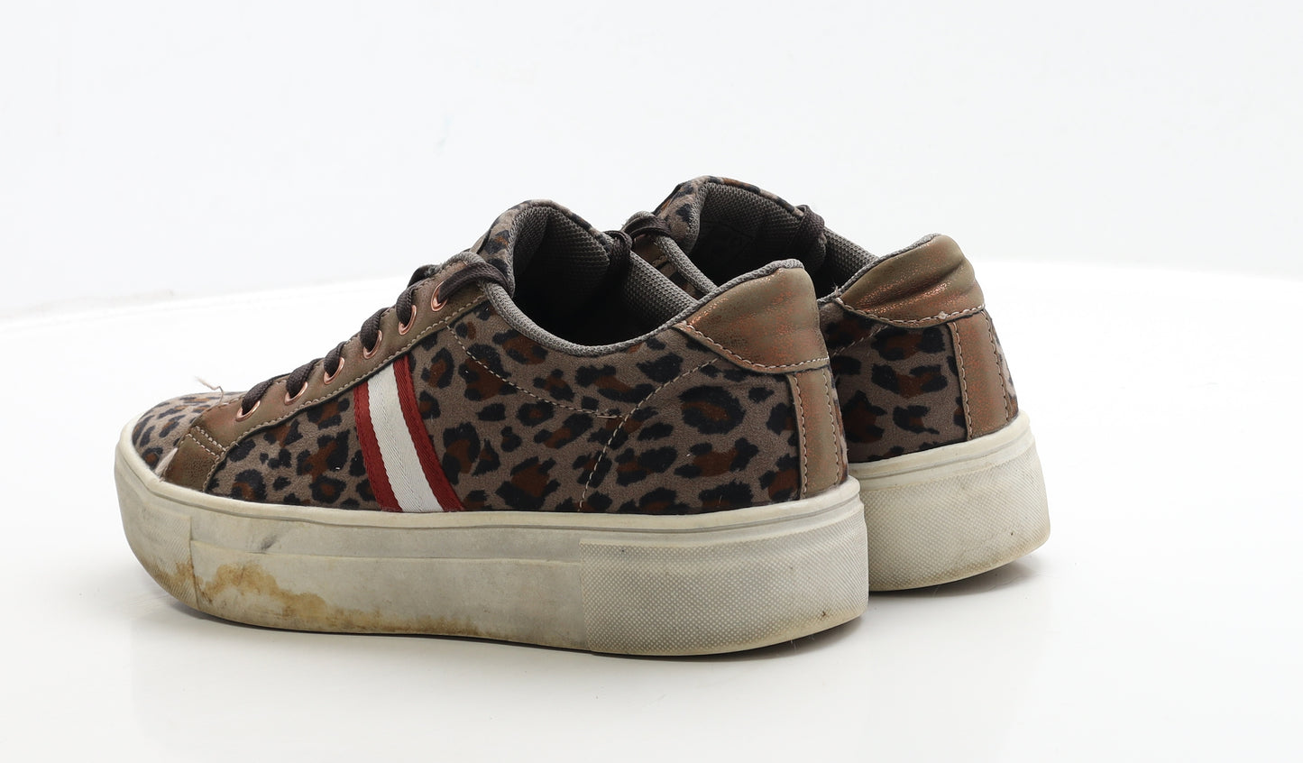 Sprox Womens Brown Animal Print Polyester Trainer UK 6.5