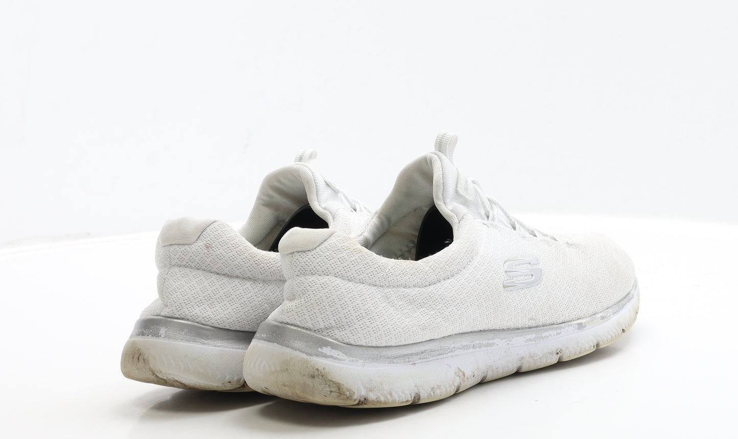 Skechers Womens White Polyester Trainer UK 7 40