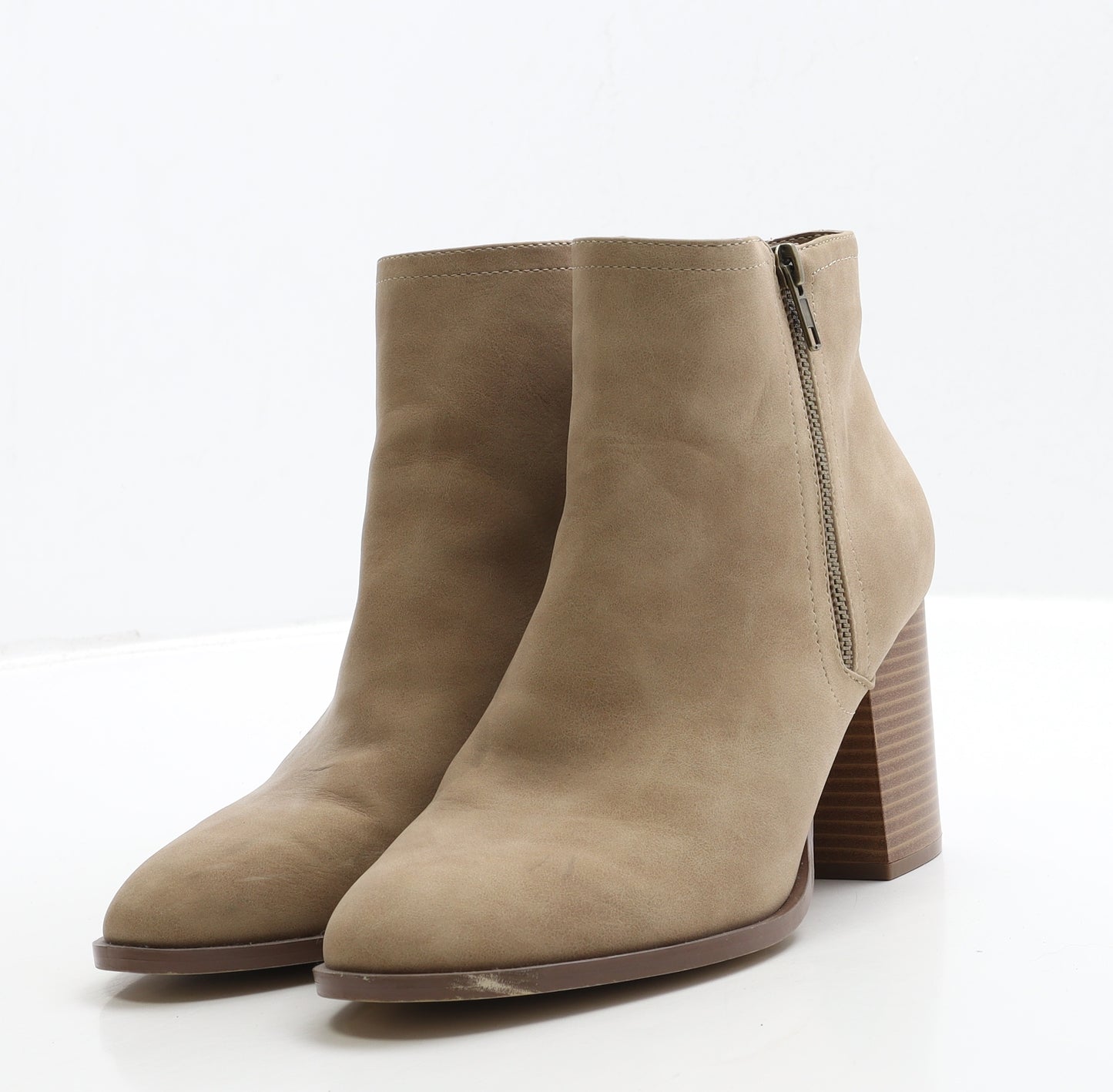Primark Womens Brown Suede Bootie Boot UK 7 40