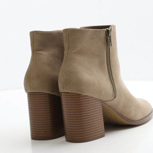Primark Womens Brown Suede Bootie Boot UK 7 40