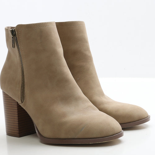 Primark Womens Brown Suede Bootie Boot UK 7 40