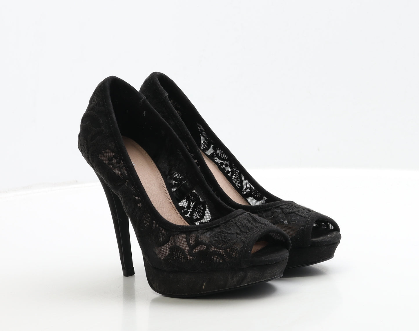 NEXT Womens Black Polyester Court Heel UK 4 36