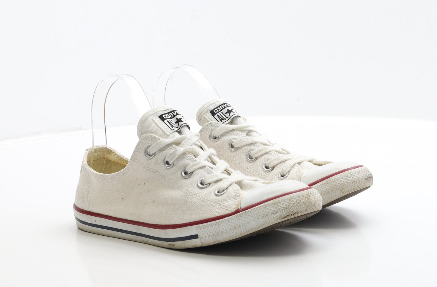 Converse Womens White Fabric Trainer UK 6 40 - All Star