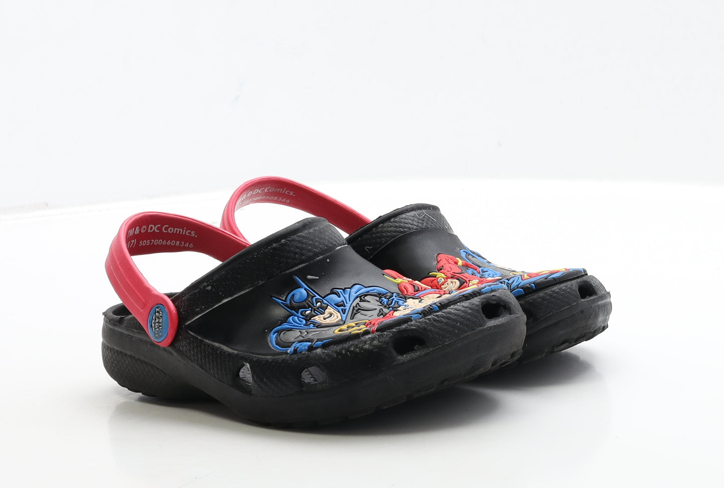 TU Boys Black Rubber Clog Sandal UK 12 30 - Marvel Justice League