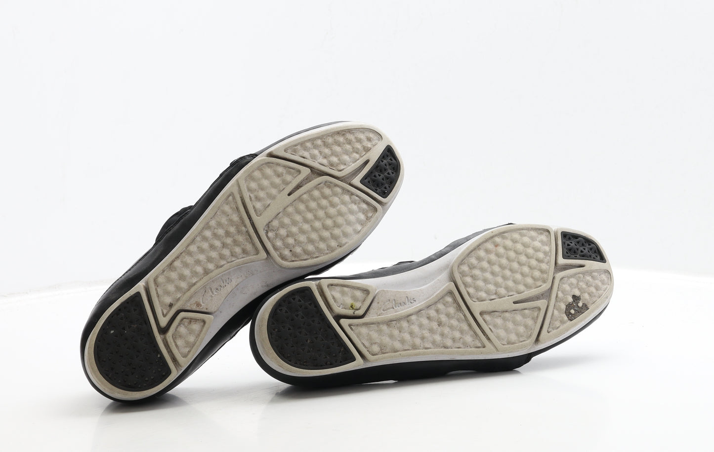 Clarks Womens Black Leather Slip On Flat UK 5.5 38.5
