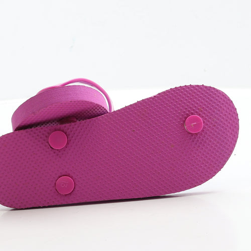 George Girls Pink Rubber Thong Sandal UK 13 32