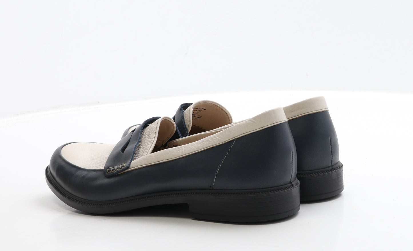 Hotter Womens Blue Leather Loafer Flat UK 7 40
