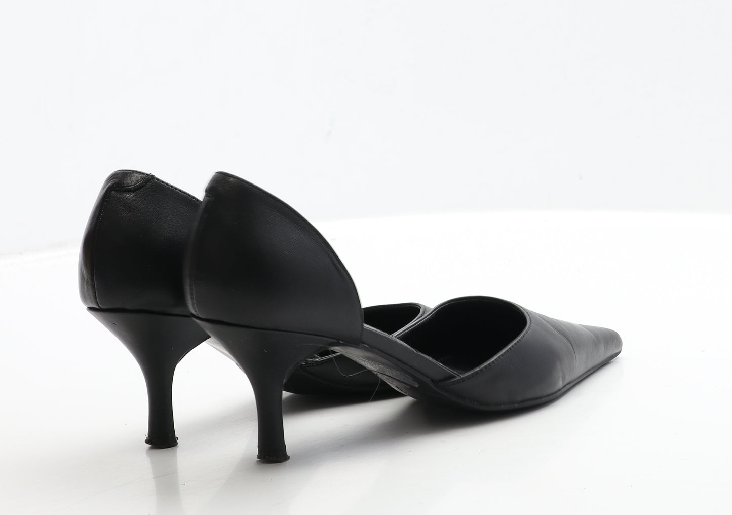 NEXT Womens Black Leather D'Orsay Heel UK 3 35.5