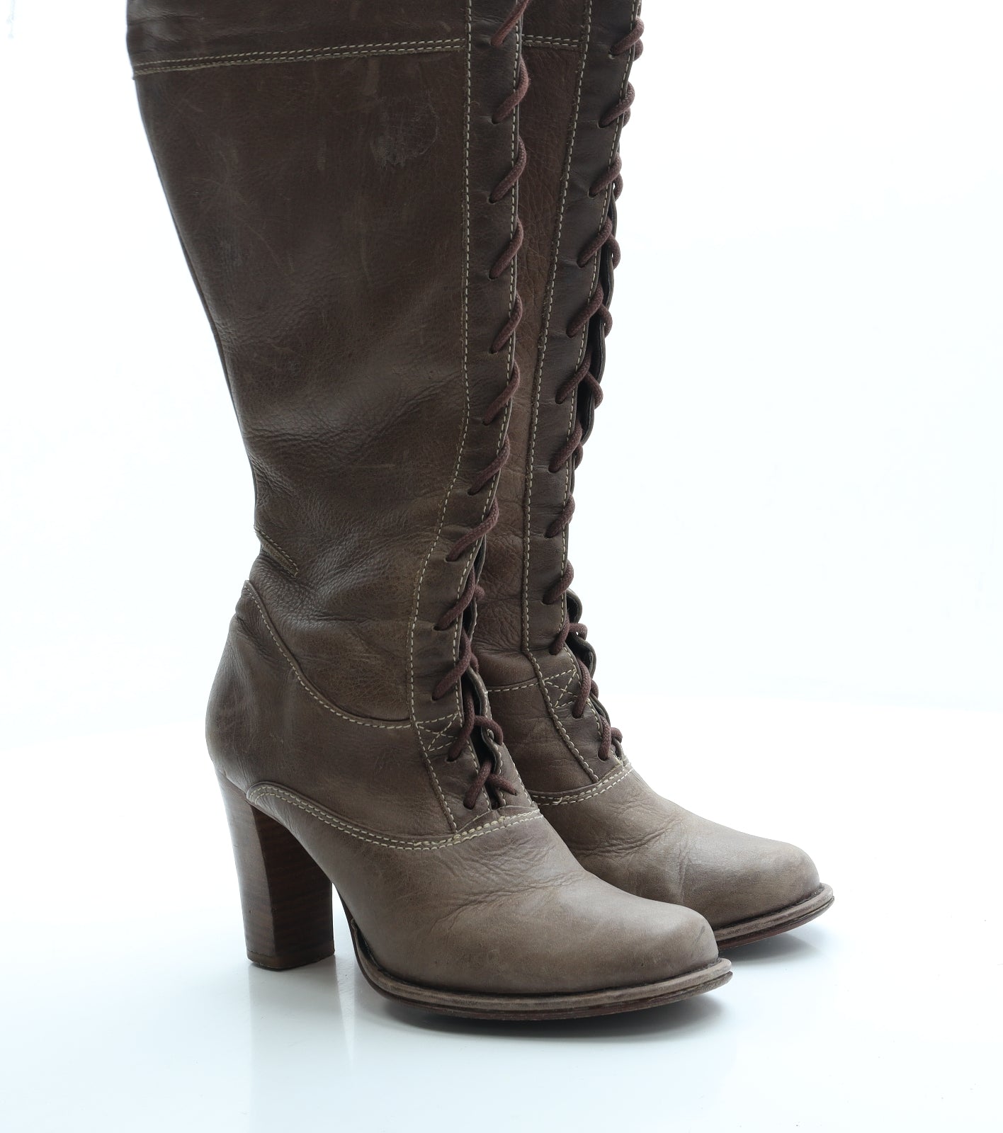 Kurt Geiger Womens Brown Leather Bootie Boot UK 4 37