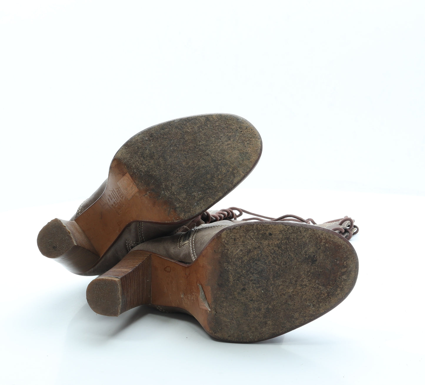 Kurt Geiger Womens Brown Leather Bootie Boot UK 4 37