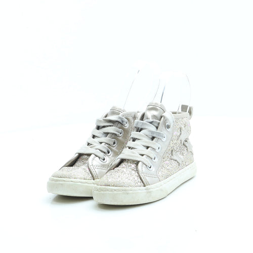 Matalan Girls Beige Polyester Trainer UK 8 25 - Stars