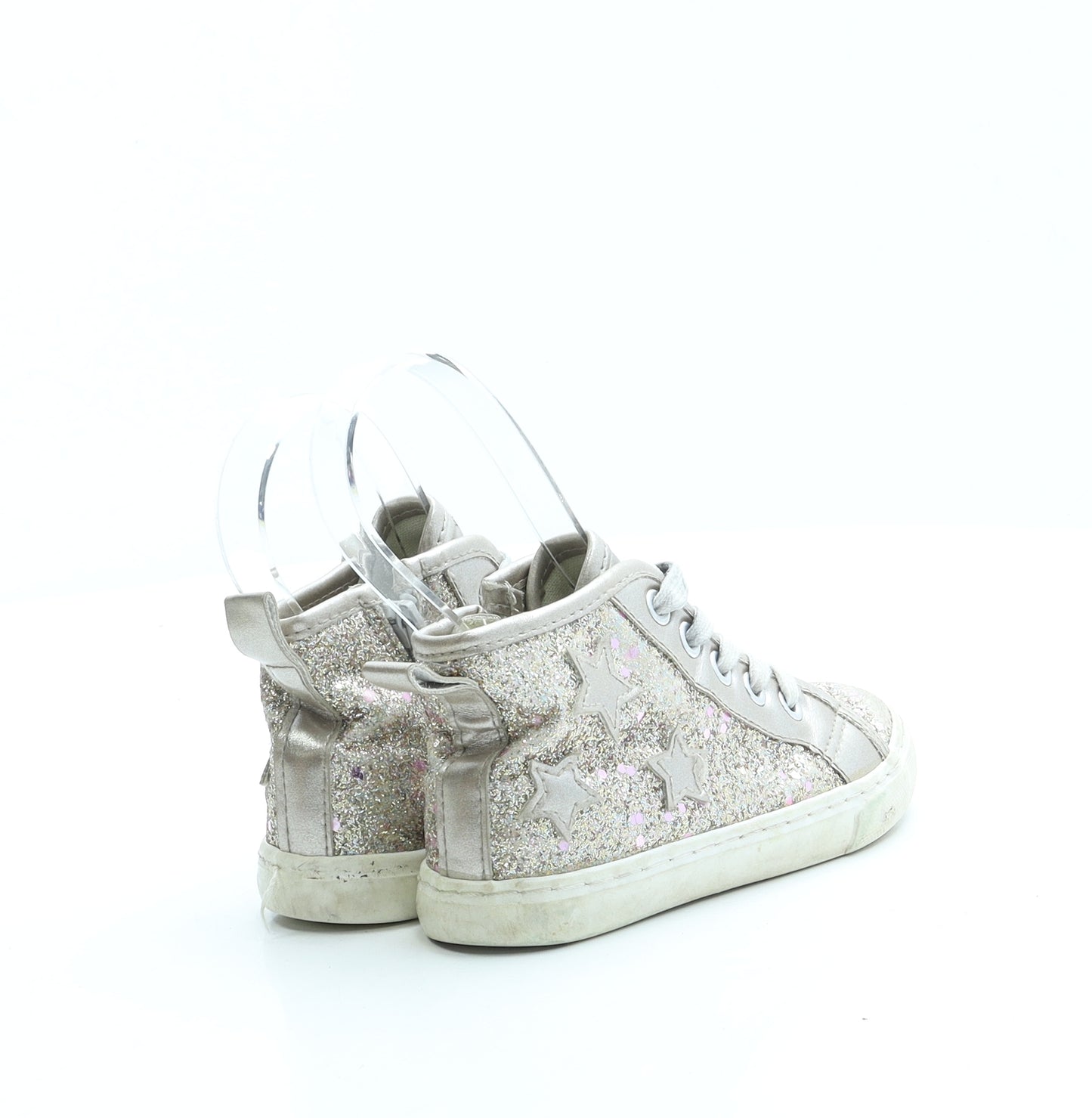 Matalan Girls Beige Polyester Trainer UK 8 25 - Stars