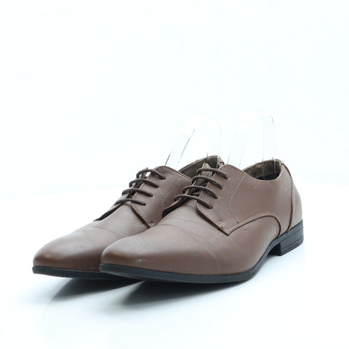 Primark Mens Brown Leather Oxford Casual UK 8 42 US 9