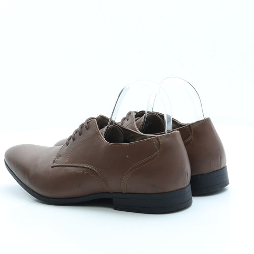 Primark Mens Brown Leather Oxford Casual UK 8 42 US 9