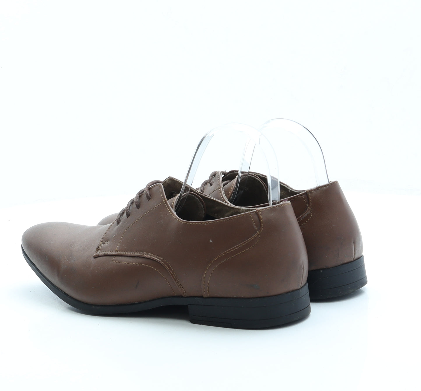 Primark Mens Brown Leather Oxford Casual UK 8 42 US 9