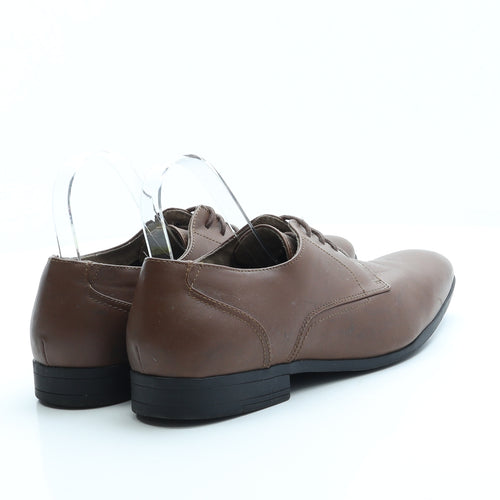 Primark Mens Brown Leather Oxford Casual UK 8 42 US 9