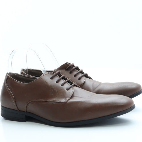 Primark Mens Brown Leather Oxford Casual UK 8 42 US 9