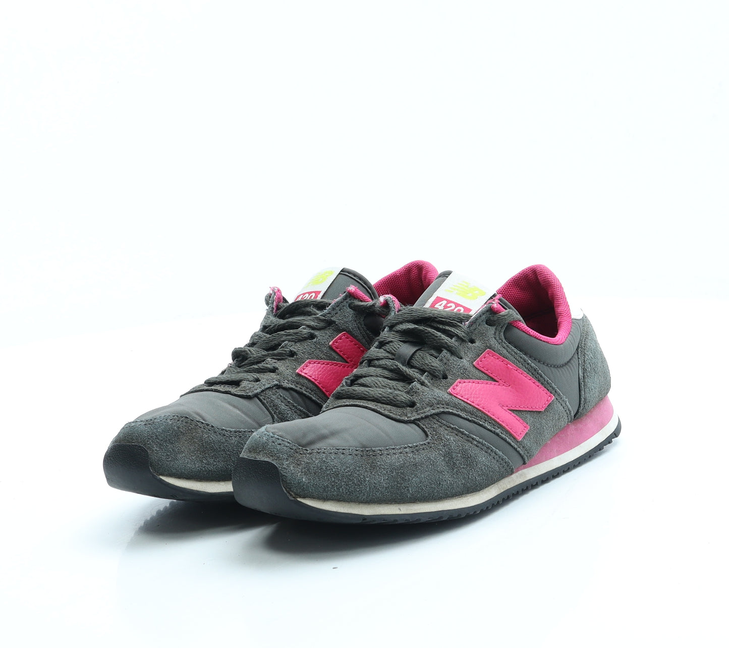 New Balance Womens Grey Polyester Trainer UK 4 37