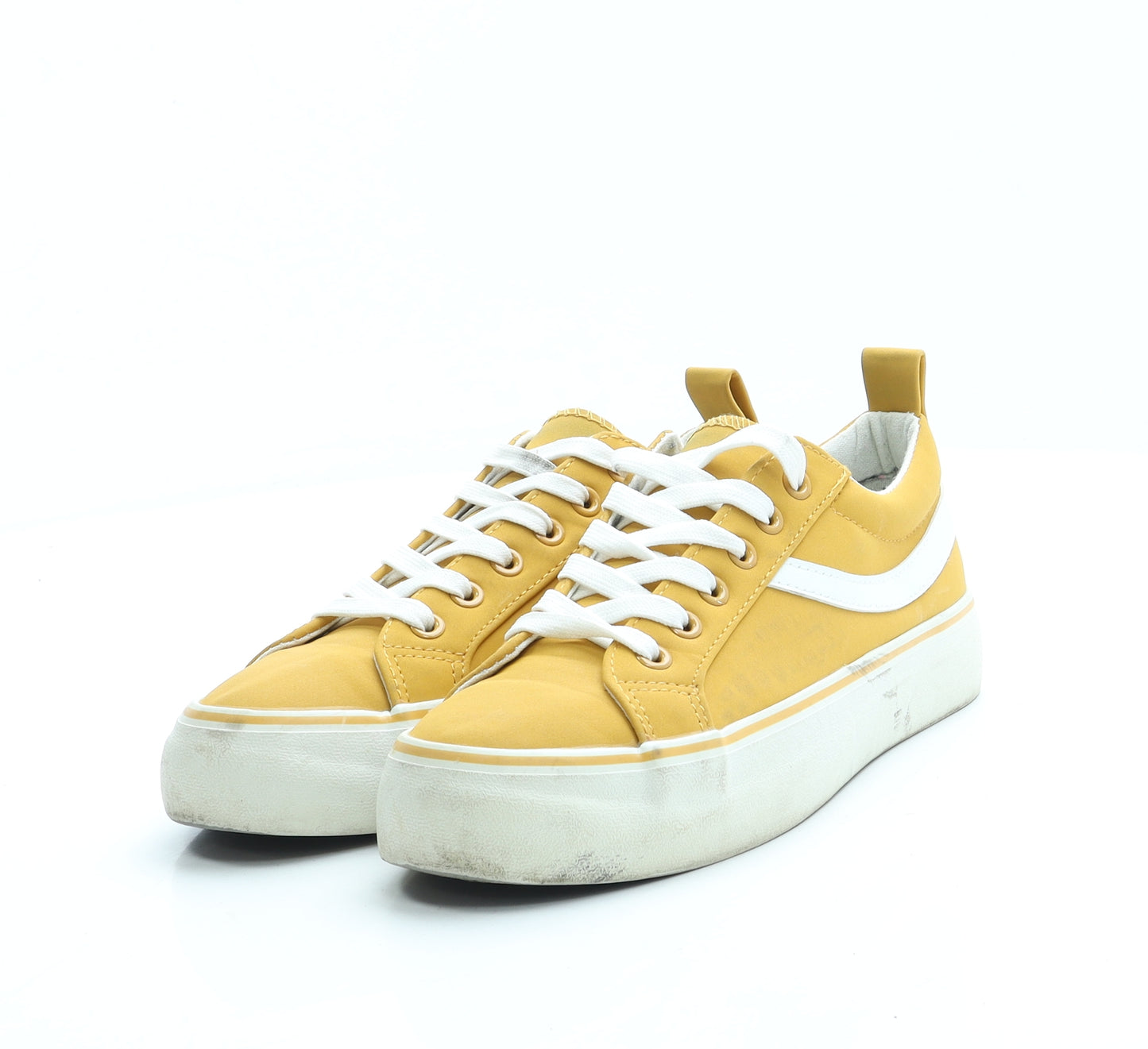Primark Womens Yellow Polyester Trainer UK 4 37 US 6