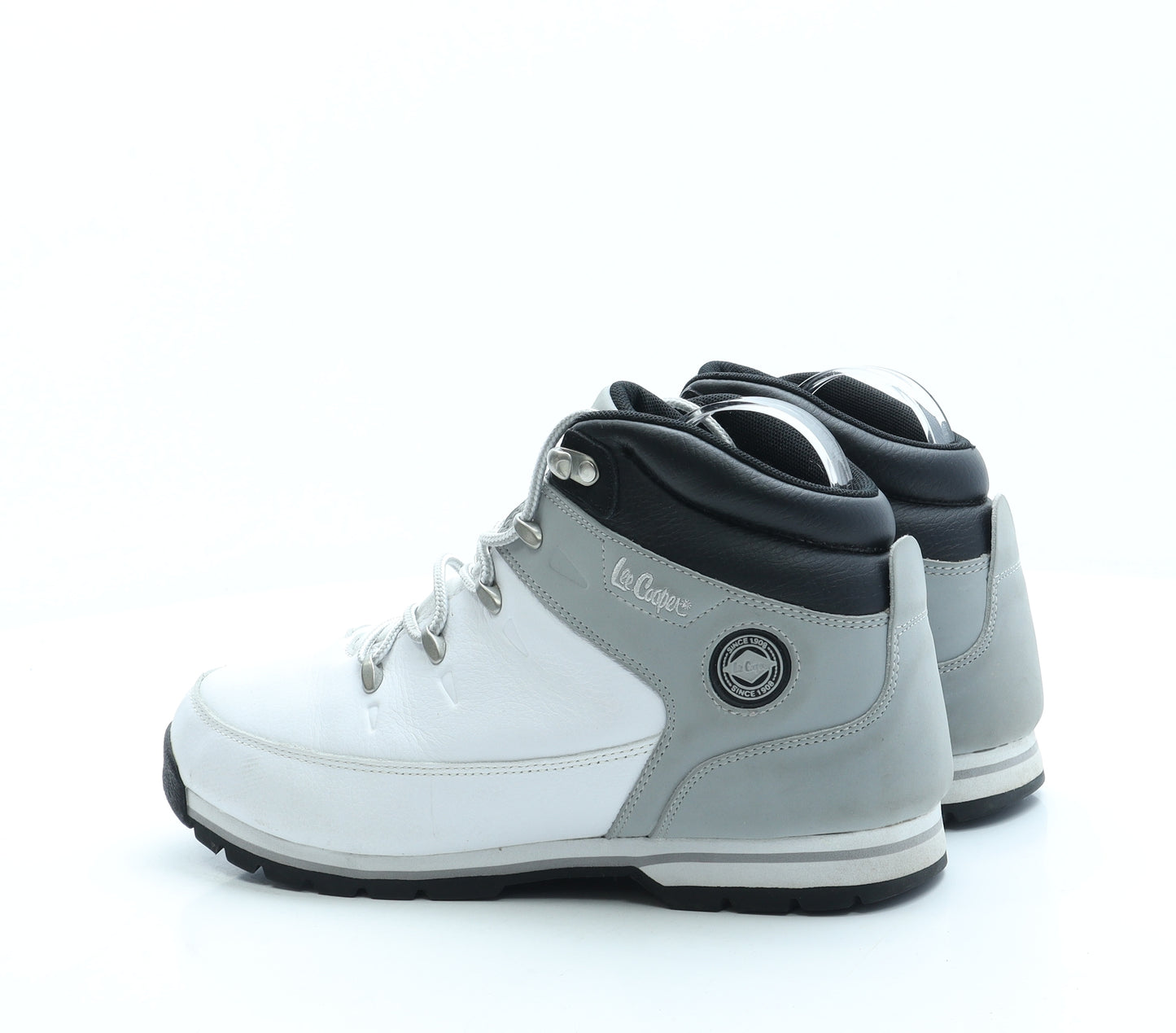 Lee Cooper Mens White Leather Combat Boot UK 9 43