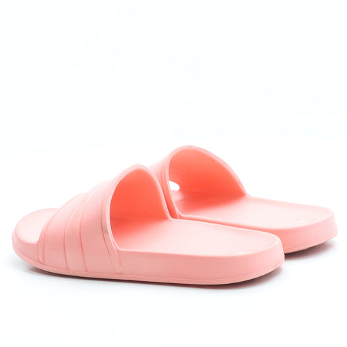 Preworn Womens Pink Rubber Slider Sandal UK 4 37